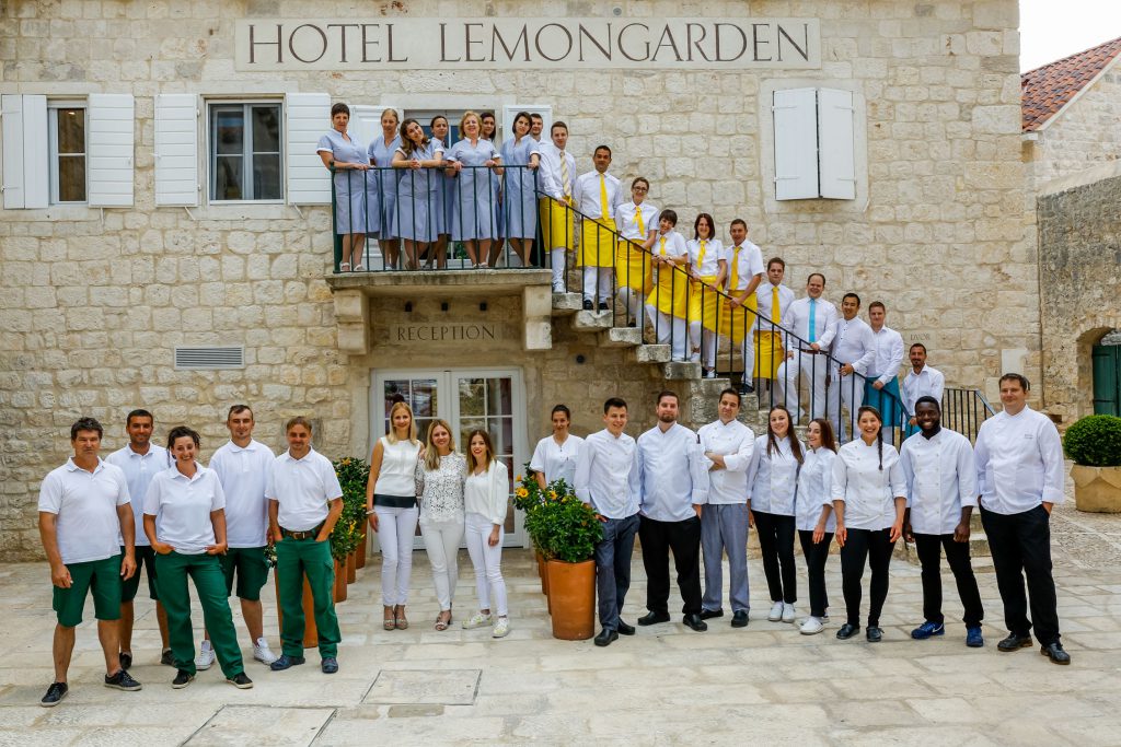 Team infront of Hotel Lemongarden Brac Croatia